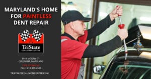 TriState Collision Center technicians can use a Paintless Dent Repair method to fix dents without having to apply fresh paint. Call or stop in for a free estimate.